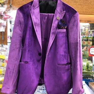 Elegant Purple Velvet suit
